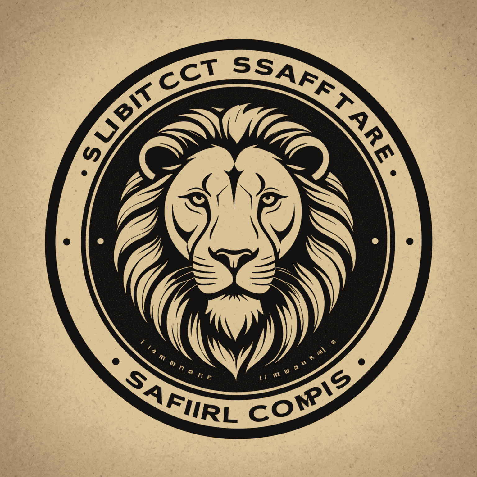 Safari Solutions company logo featuring a stylized lion head in a circle with the company name