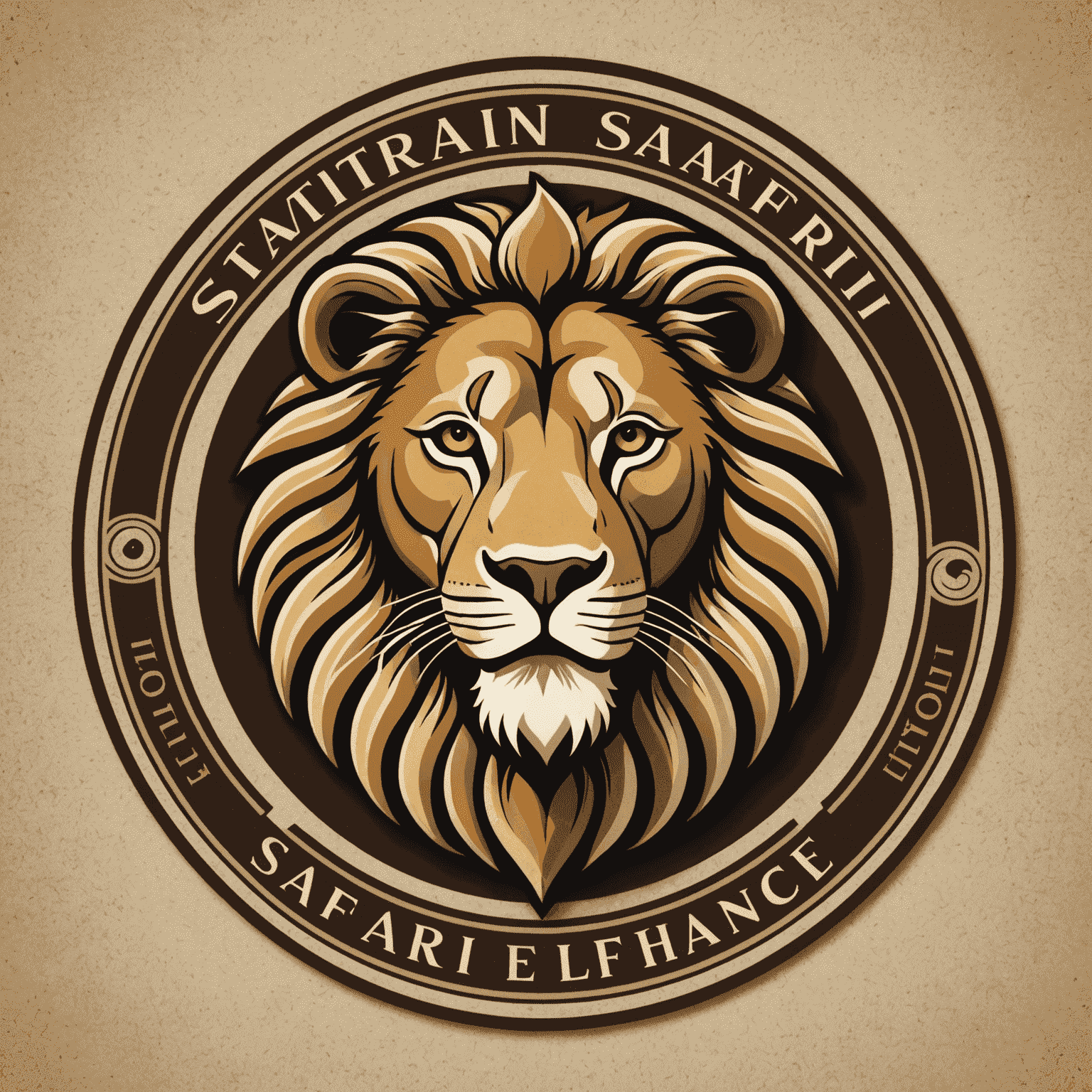 Safari Solutions company logo featuring a stylized lion head in a circle with the company name