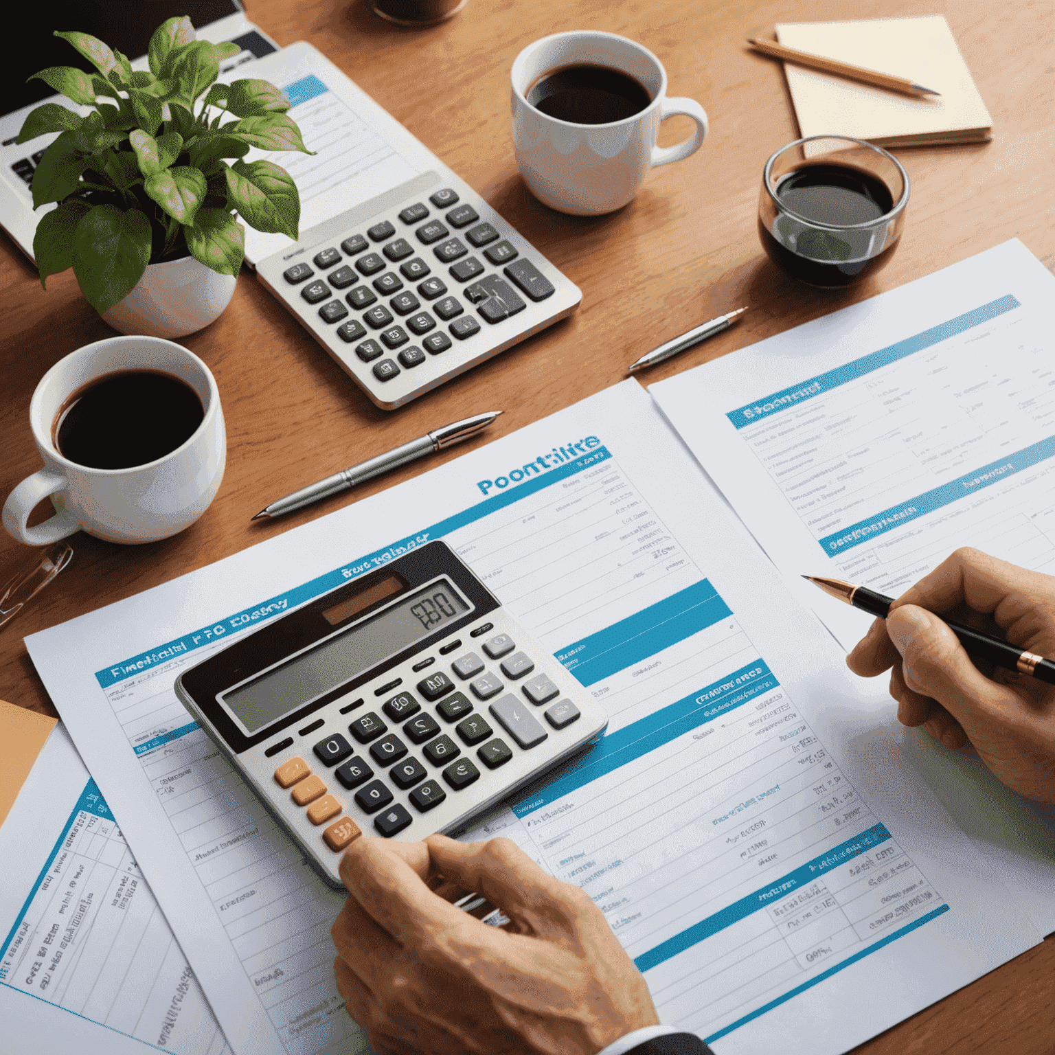 Illustration representing financial planning services, including budgeting, saving, and investing